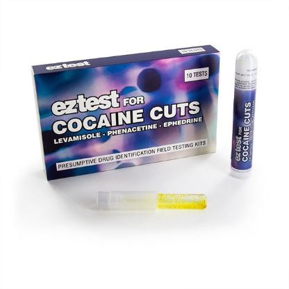 EZ-Testkits für Kokain Verschnitt, testet auf Schneidmittel Levamisol,  Phenacentin und Ephedrin, Sonstiges, Sicherheitstechnik