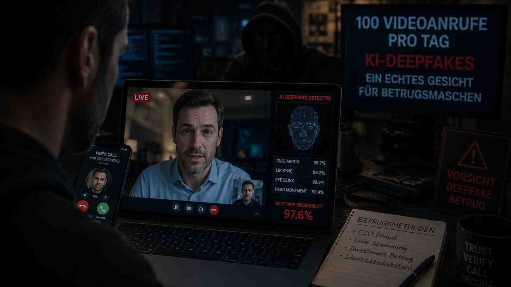 100 Videoanrufe pro Tag Wie KI-Deepfakes ein echtes Gesicht auf Betrugsmaschen setzen