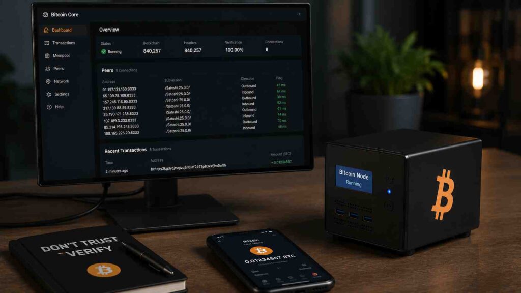 Bitcoin-Node selbst betreiben: Warum sich der eigene Knoten für Privatsphäre und Unabhängigkeit lohnt