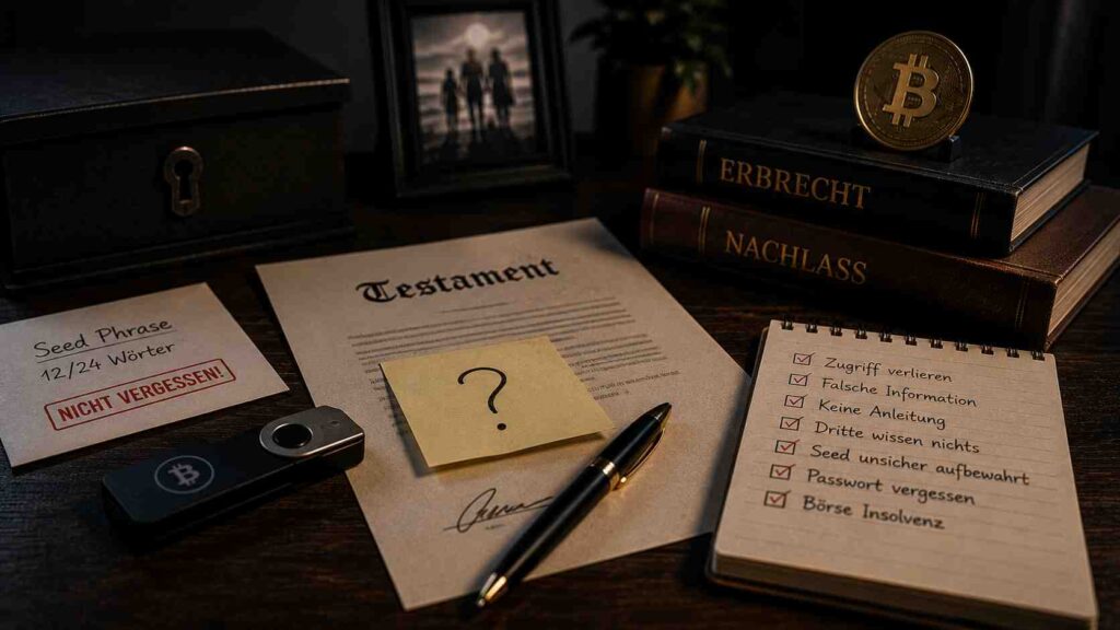 Bitcoin im Testament: Die 7 teuersten Fehler bei Krypto-Erbe und Seed Phrase