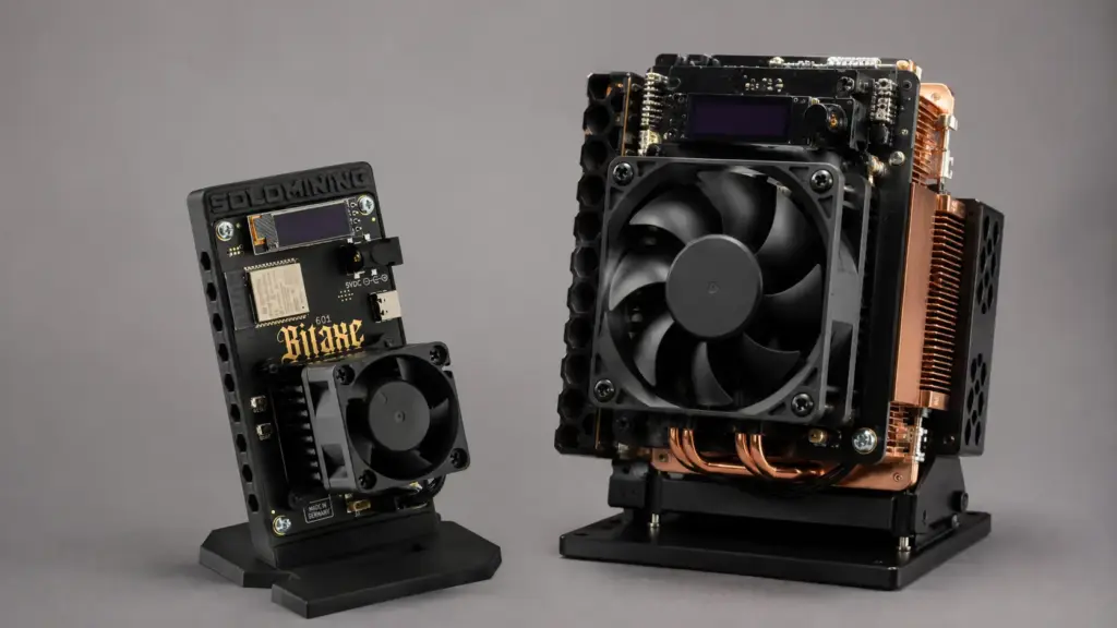 Bitcoin zuhause minen Bitaxe 601 Gamma NerdQaxe Solo Miner