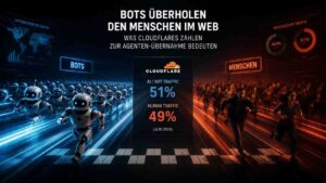 Bots überholen den Menschen im Web Was Cloudflares Zahlen zur Agenten-Übernahme bedeuten
