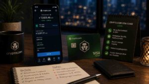 Crypto com Visa Card 2026 Krypto-Prepaidkarte mit Cashback Stufen Konditionen und Haken