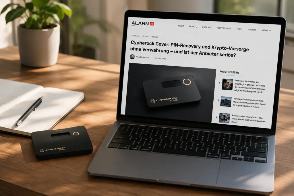 Cypherock Cover: PIN-Recovery und Krypto-Vorsorge ohne Verwahrung – und ist der Anbieter seriös