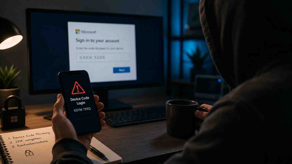 Device-Code-Phishing: Wie Angreifer dein Microsoft-365-Konto ohne Passwort kapern – und die Zwei-Faktor-Anmeldung umgehen