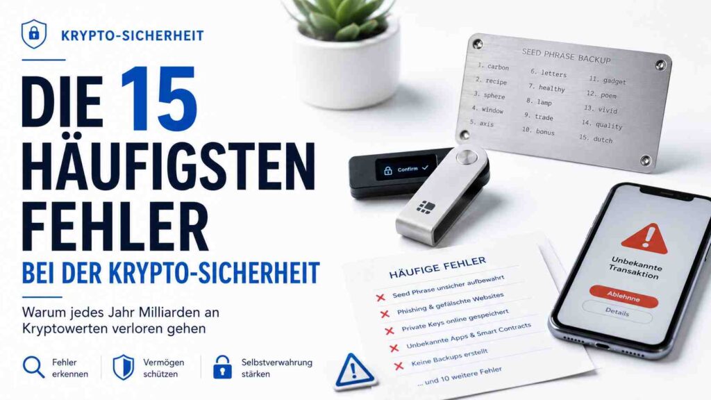Die 15 häufigsten Fehler bei der Krypto-Sicherheit – und wie Sie diese vermeiden
