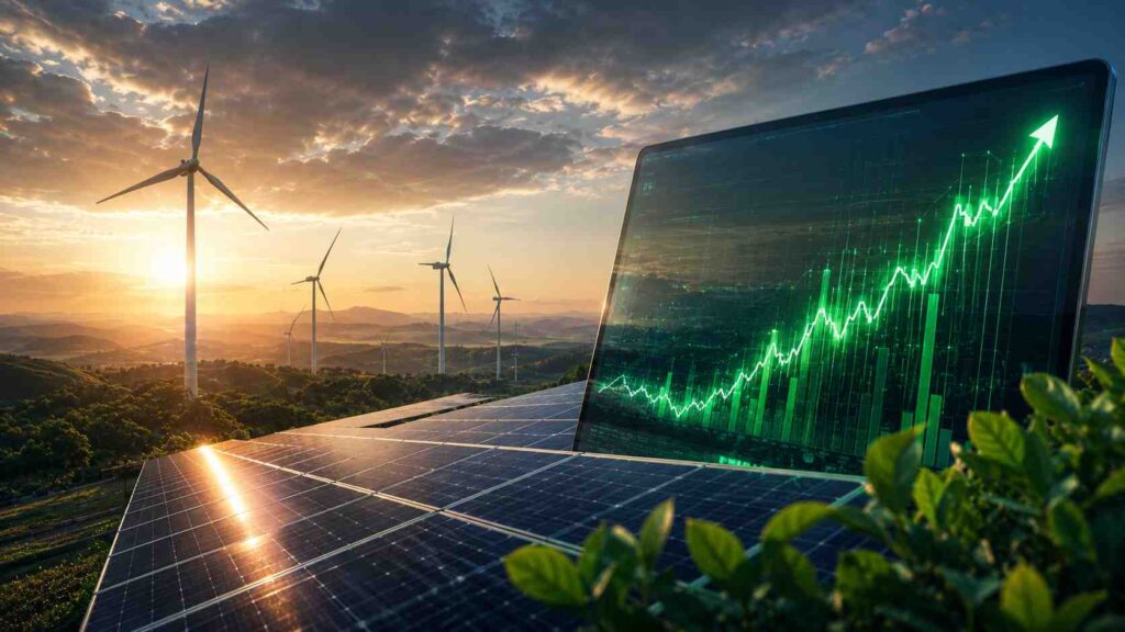 Erneuerbare-Energien-Aktien 2026 In Sonne Wind Energiewende investieren Unternehmen, ETFs und Risiken