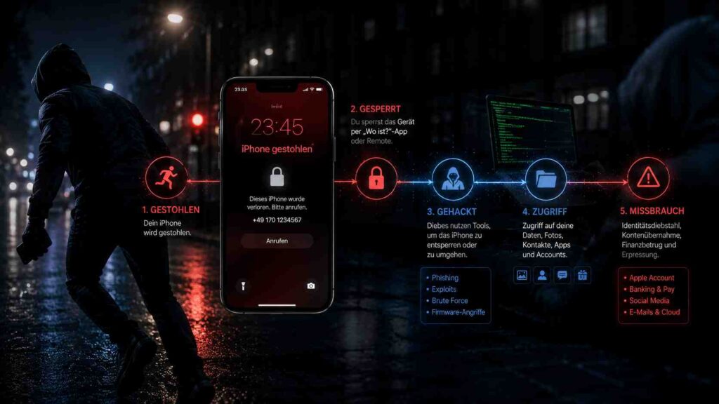 Erst gestohlen, dann gehackt Was nach dem iPhone-Diebstahl wirklich passiert