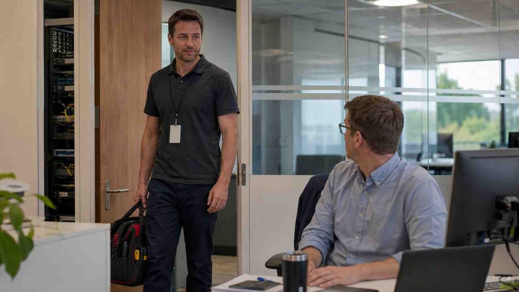 Falsche IT-Techniker im Büro Warum Social Engineering und physischer Zugriff deine größte Schwachstelle sind