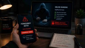 Fernzugriff-Betrug bei Krypto wenn Anlagebetrüger an dein Online-Banking wollen erkennen und stoppen