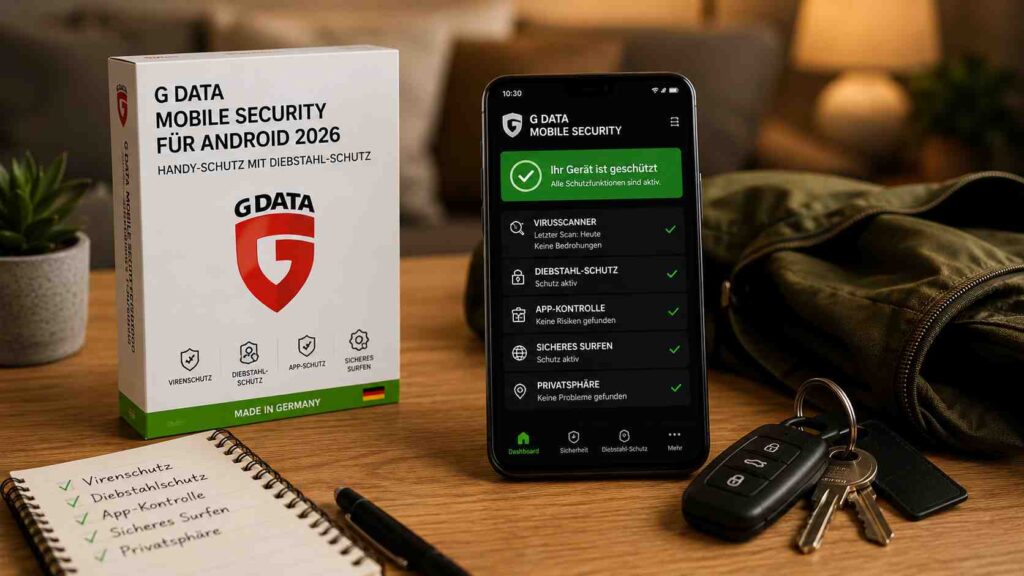 G DATA Mobile Security für Android 2026 Handy-Schutz mit Diebstahlschutz das kann die App