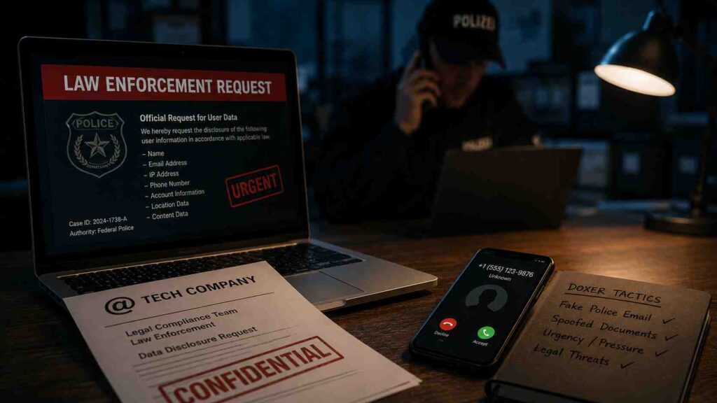 Gefälschte Polizei-Anfragen Wie Doxer Tech-Konzerne zur Herausgabe deiner Daten bringen
