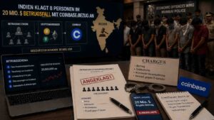 Indien klagt 8 Personen im 20-Mio.-Dollar-Betrugsfall mit Coinbase-Bezug an