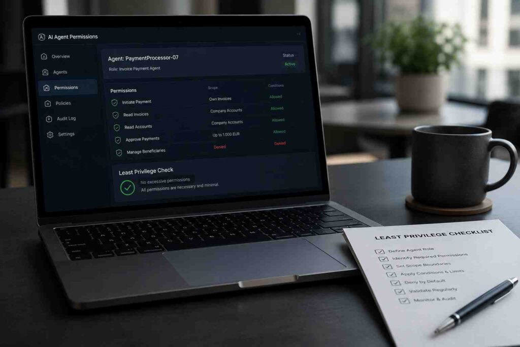 KI-Agenten mit Zahlungsrecht absichern: die Least-Privilege-Checkliste