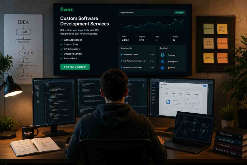 KI-Entwicklung auf Fiverr: KI in Apps, Websites & Software einbauen lassen