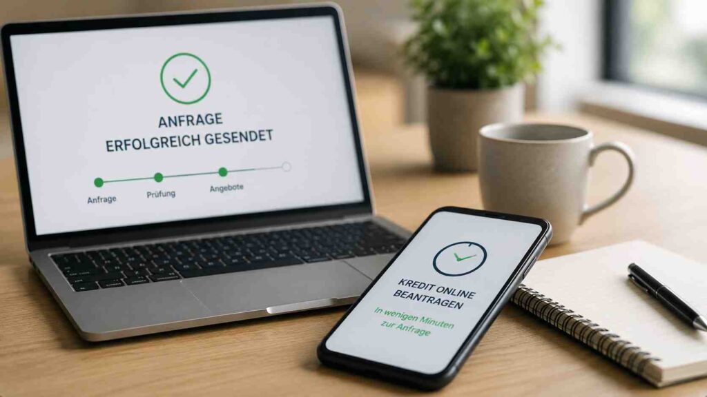 Kredit online beantragen in wenigen Minuten zur unverbindlichen Anfrage