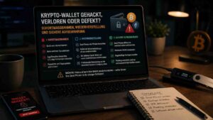 Krypto-Wallet gehackt verloren oder defekt Sofortmaßnahmen Wiederherstellung sichere Aufbewahrung