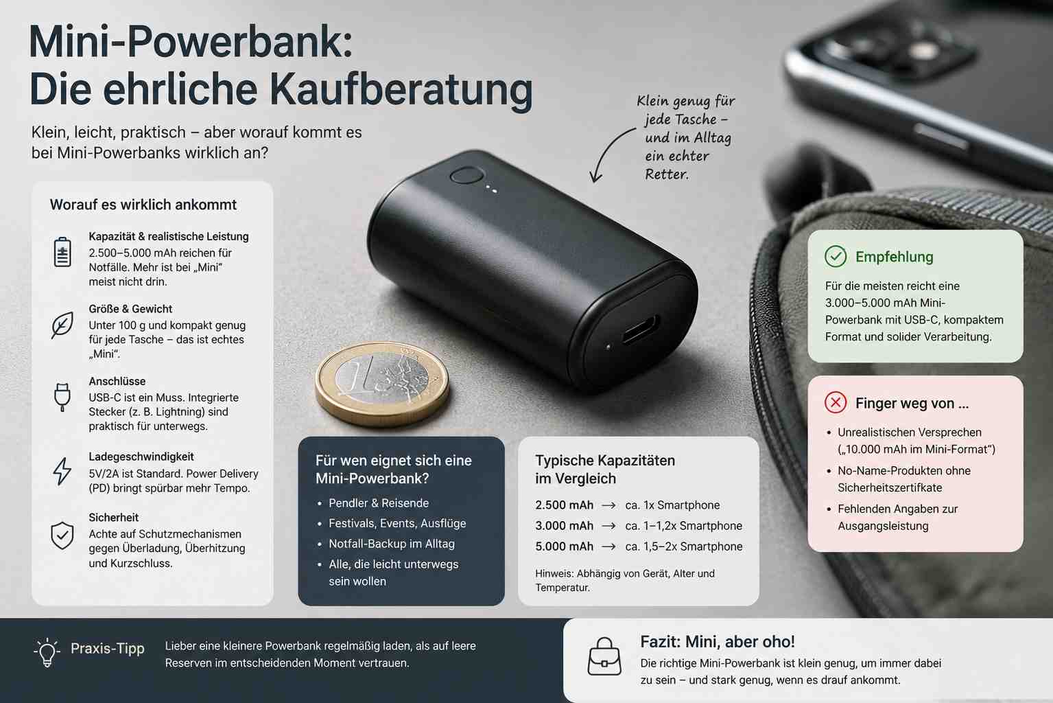 Mini-Powerbank die ehrliche Kaufberatung empfehlung