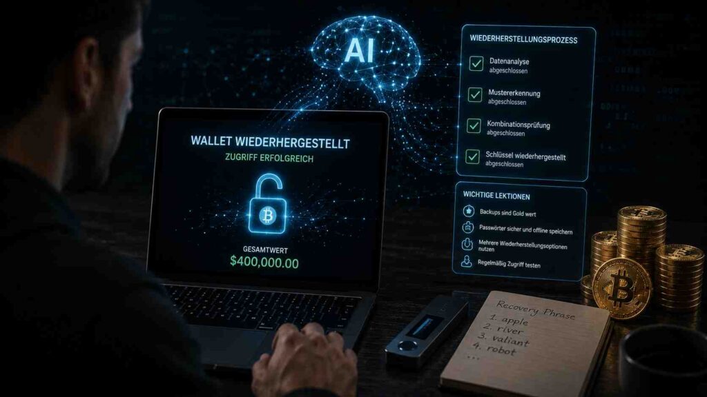 Nach 11 Jahren ausgesperrt Wie eine KI half, eine Bitcoin-Wallet mit 400.000 Dollar wieder zu öffnen – und was du daraus lernst