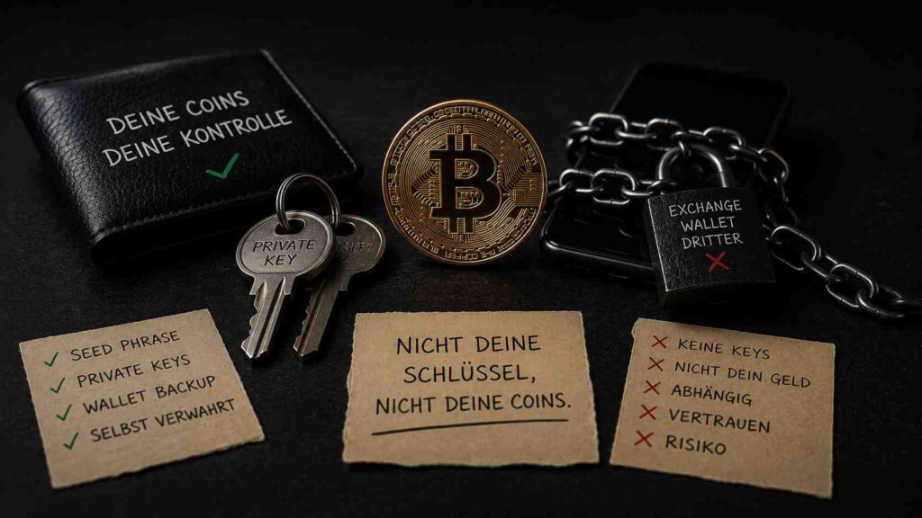 Nicht deine Schlüssel, nicht deine Coins was der Grundsatz wirklich bedeutet