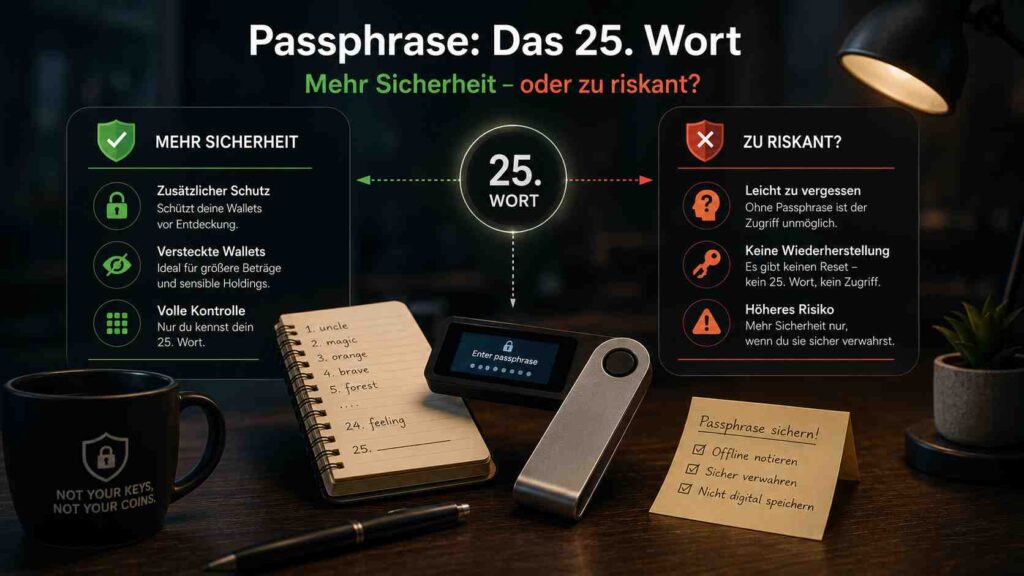 Passphrase (das 25. Wort): Mehr Sicherheit oder zu riskant