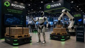 Richtech Robotics KI-Palettenroboter und NVIDIA-Humanoide auf der Automate 2026