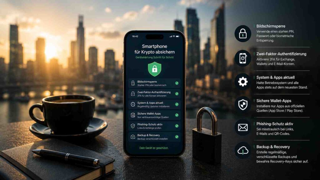 Smartphone für Krypto absichern: Gerätehärtung Schritt für Schritt