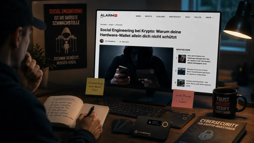 Social Engineering bei Krypto: Warum deine Hardware-Wallet allein dich nicht schützt