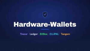Trezor, Ledger, BitBox, ELLIPAL & Tangem im Vergleich