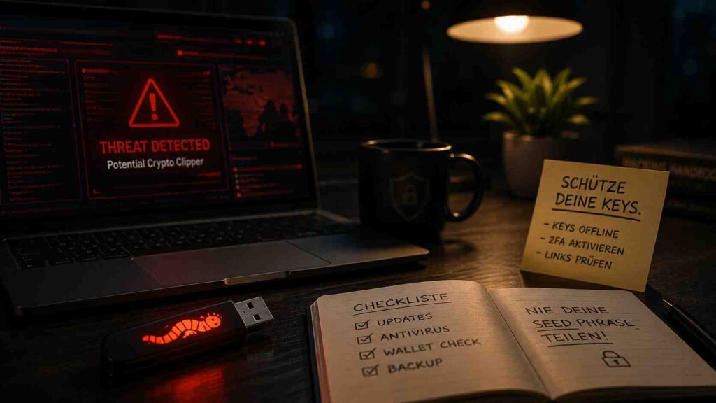USB-Wurm kapert Krypto-Wallets Was hinter Microsofts Crypto Clipper Warnung steckt und wie du dich schützt