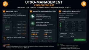 UTXO-Management einfach erklärt: Wie du mit Coin Control Gebühren sparst und Privatsphäre schützt