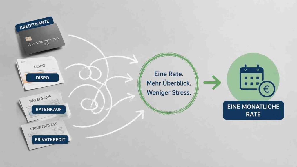 Umschuldung trotz Schufa teure Kredite und Dispo zu einer Rate zusammenfassen