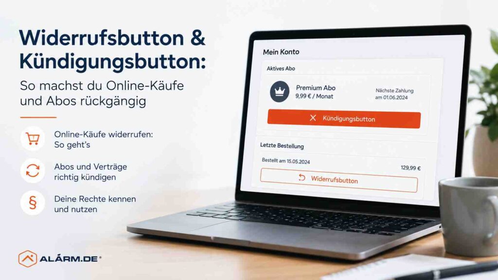 Widerrufsbutton Kündigungsbutton So machst du Online-Käufe und Abos rückgängig