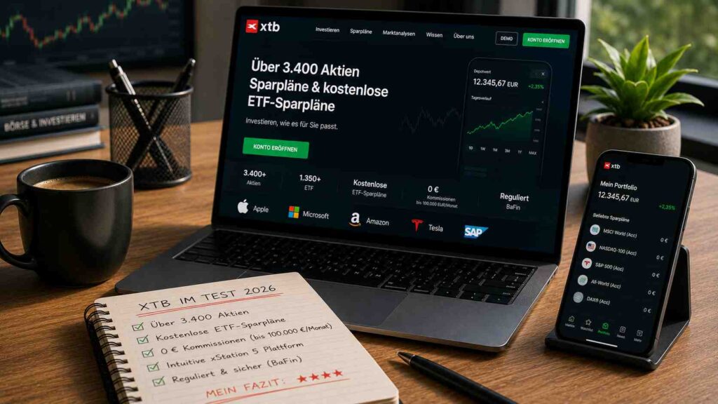 XTB Sparpläne 2.0 im Check: über 3.400 Aktien-Sparpläne und fertige Themen-Pakete – kostenlos ab 15 Euro