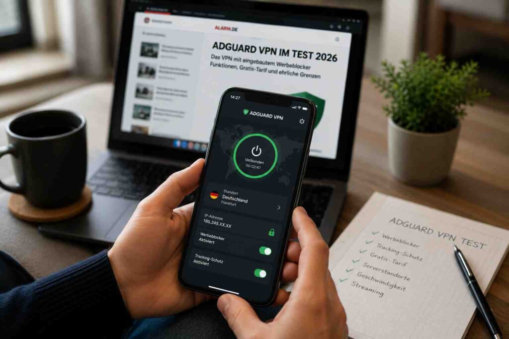 AdGuard VPN im Test 2026: das VPN mit eingebautem Werbeblocker – Funktionen, Gratis-Tarif und ehrliche Grenzen