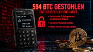 Coldcard-Entropiefehler nach 594-BTC-Diebstahl: Welche Seeds bei Mk2, Mk3, Mk4, Mk5 und Q betroffen sind und wie die Migration abläuft