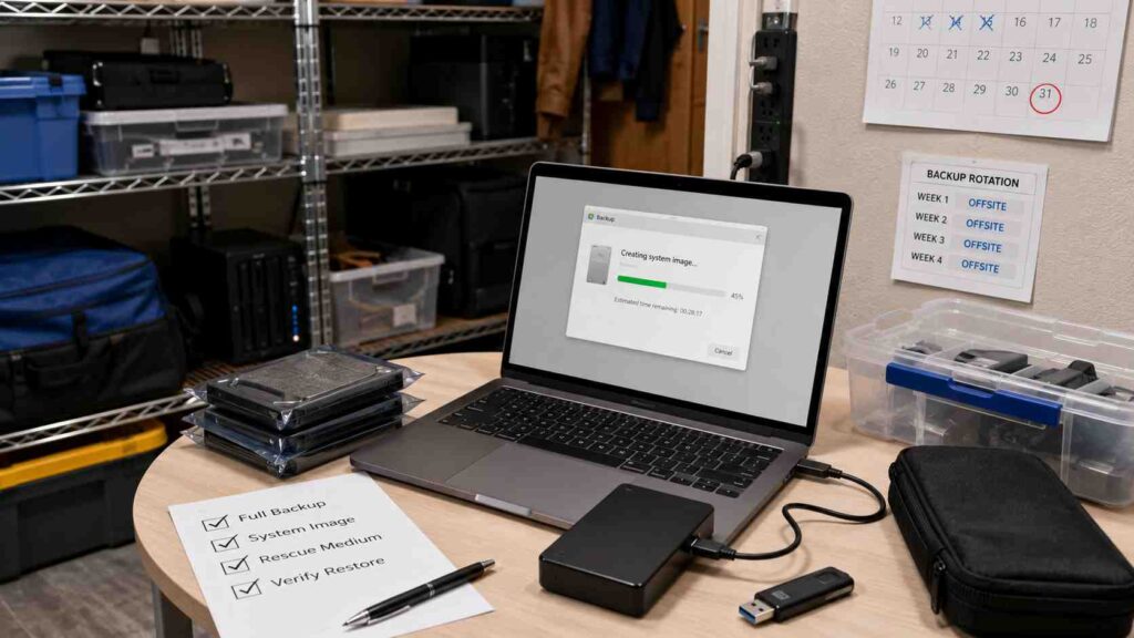Festplatte sichern und ein System-Image erstellen: wie ein Backup aussieht, das im Ernstfall wirklich trägt