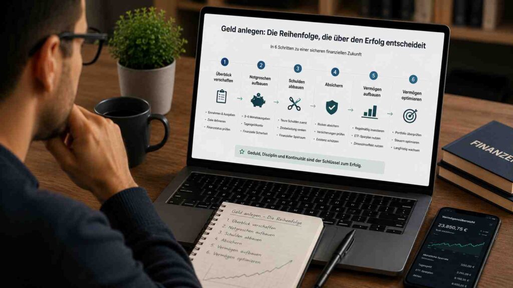 Geld anlegen: die Reihenfolge, die über den Erfolg entscheidet