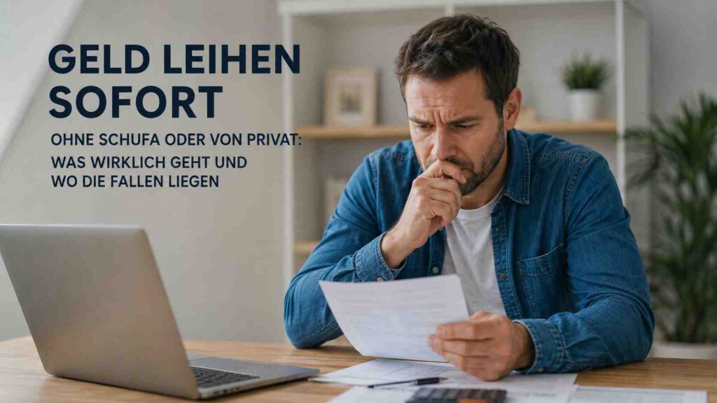 Geld leihen: sofort, ohne SCHUFA oder von privat — was wirklich geht und wo die Fallen liegen