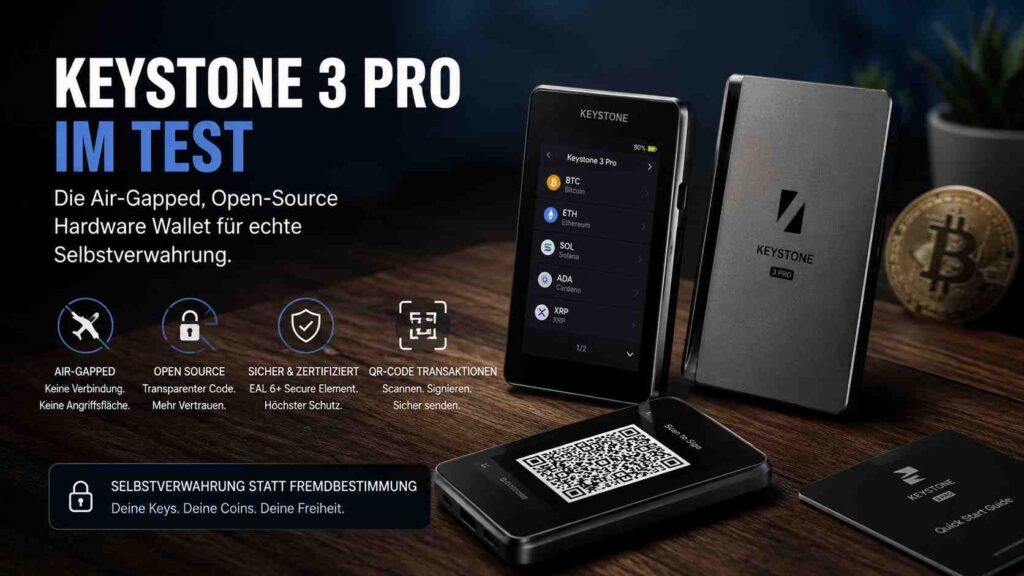 Keystone 3 Pro im Test: die air-gapped Open-Source-Hardware-Wallet für echte Selbstverwahrung
