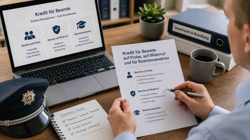Kredit für Beamte auf Probe, auf Widerruf und für Beamtenanwärter