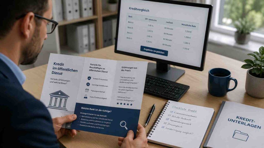 Kredit im öffentlichen Dienst: Vorteile, Erfahrungen und welche Bank
