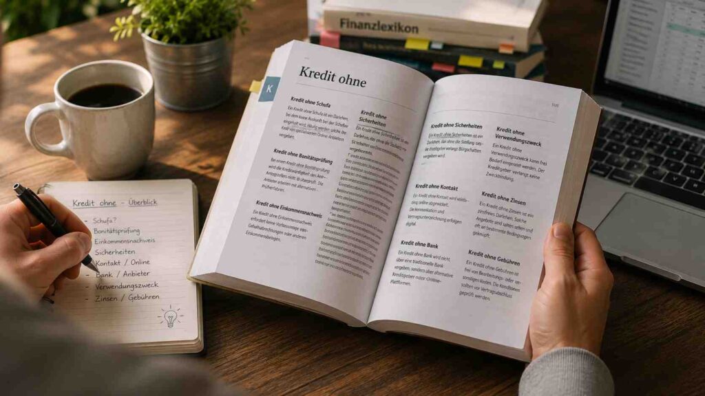 Kredit ohne … – das große Glossar