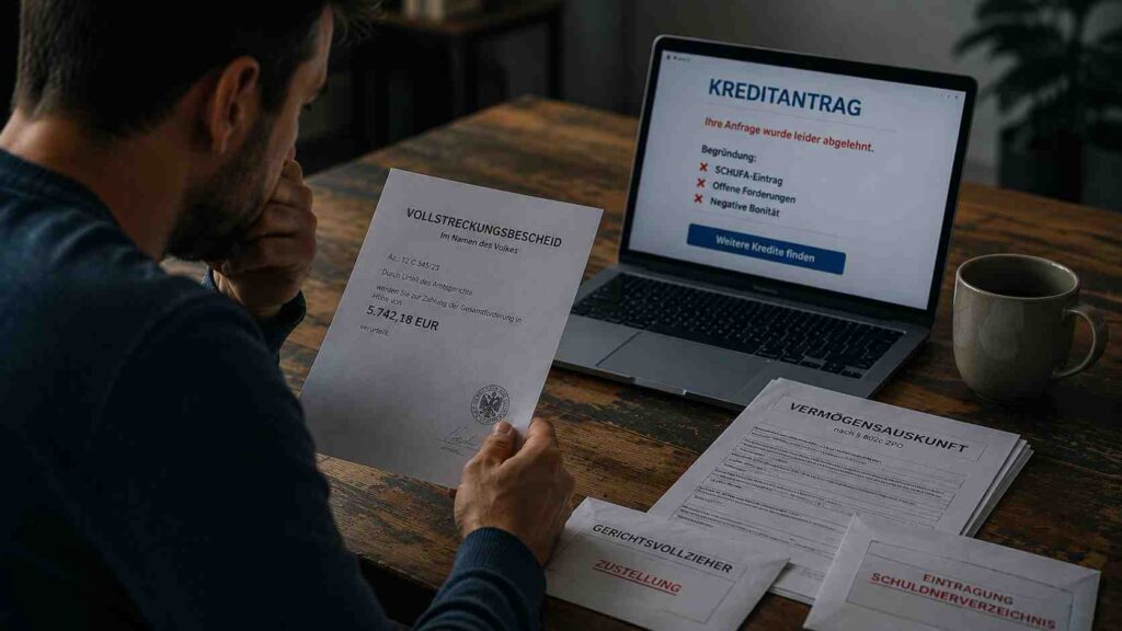 Kredit trotz Gerichtsvollzieher: Vermögensauskunft, Vollstreckungsbescheid, Zwangsvollstreckung und Schuldnerverzeichnis