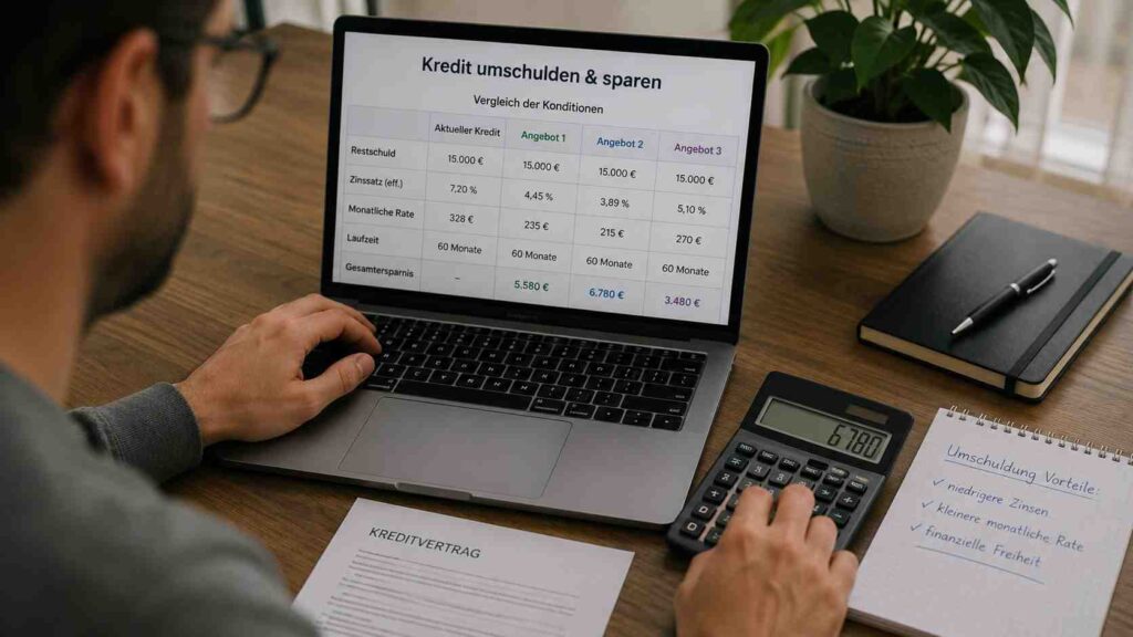 Kredit umschulden: sinnvoll? Vergleich, welche Bank und der Rechner-Trick