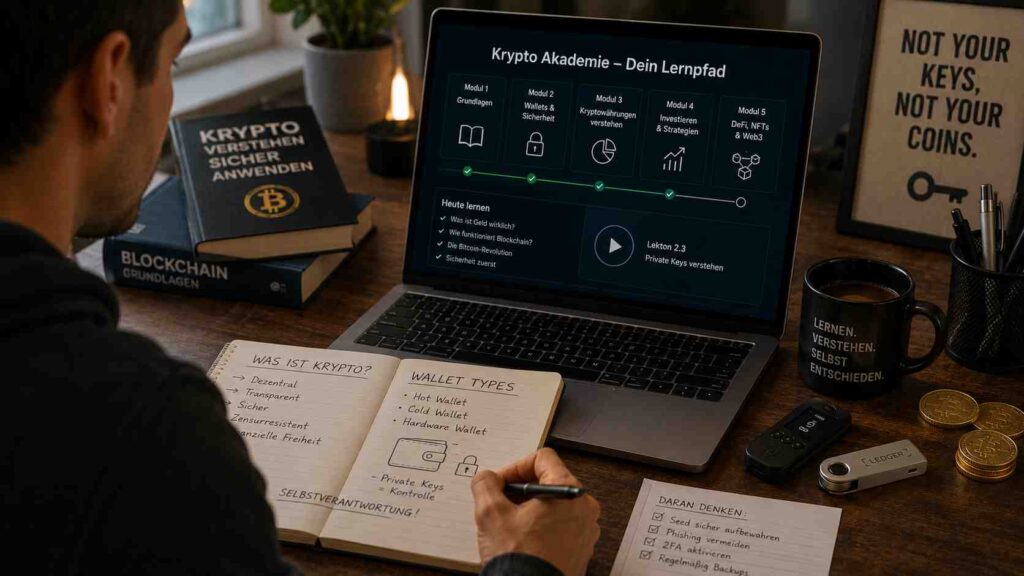 Krypto von Grund auf lernen: Was die Geldhelden Krypto-Akademie bringt – und was ein Kurs nicht leisten kann