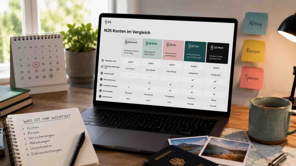 N26 Konten im Vergleich: welches Kontomodell passt zu dir