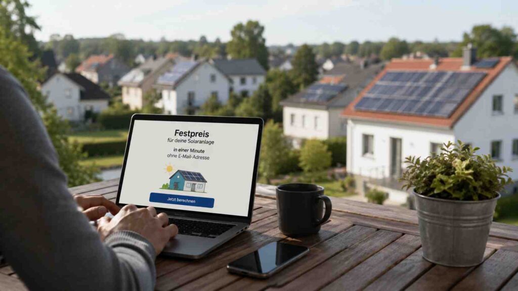 Solaranlage im Nordwesten: Festpreis in einer Minute – ohne deine E-Mail-Adresse herzugeben