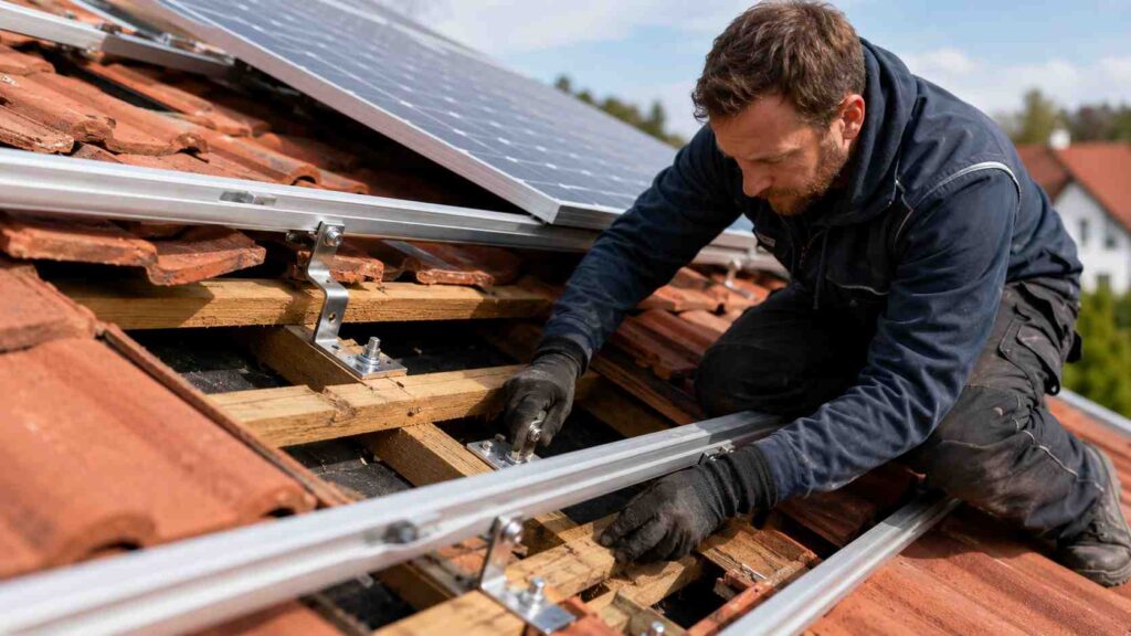 Solarmodul-Halterung: der Posten, an dem gespart wird – und der dein Dach kostet