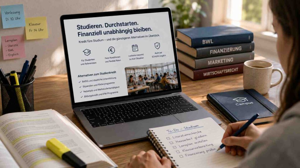 Studienfinanzierung mit auxmoney: Kredit fürs Studium und die günstigeren Alternativen